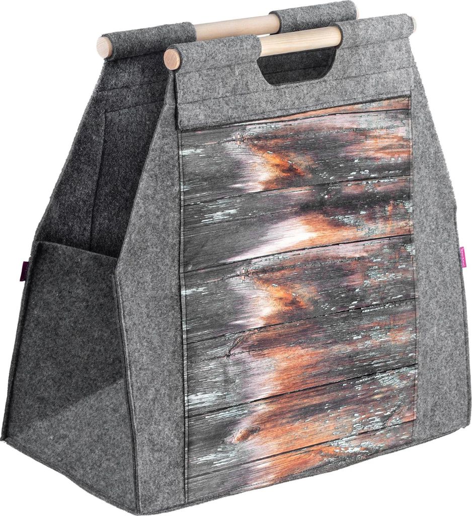 Kaminholztasche - Feuerholz Tragetasche - Für Kamin & Ofen - Preiswert - Hawan-Muster