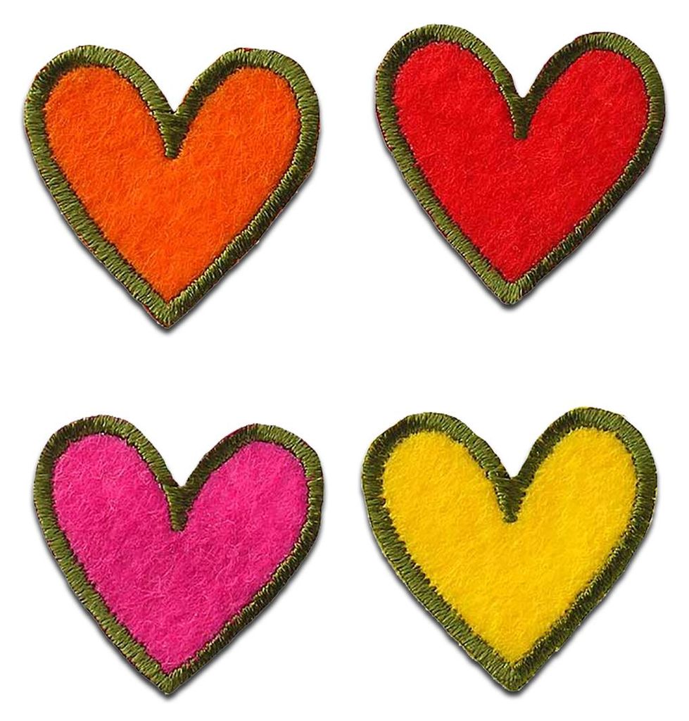 Set Herz Liebe - Aufnäher, Bügelbild, Aufbügler, Produktbild 
