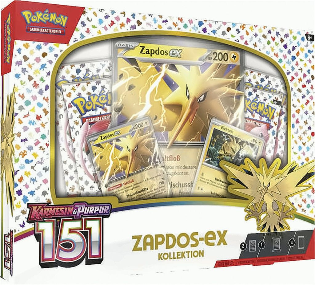 Pokemon 151 Zapdos ex Collection German Produktbild 