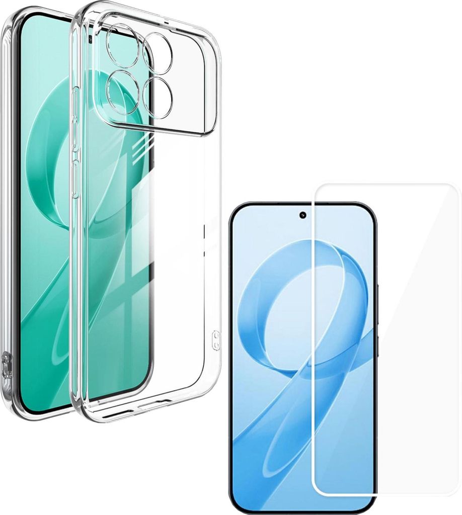 TPU Hülle + Schutzglas für Xiaomi Poco F8 Pro 9H Glas Bundle Cover Transparent