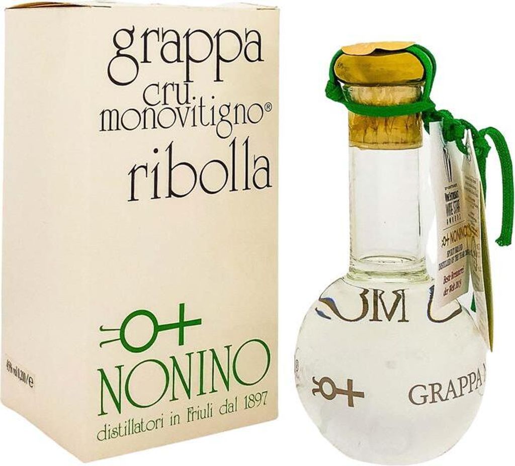 Nonino Grappa Ribolla Cru Monovitigno 2015 MINI 200ml 45% Vol.