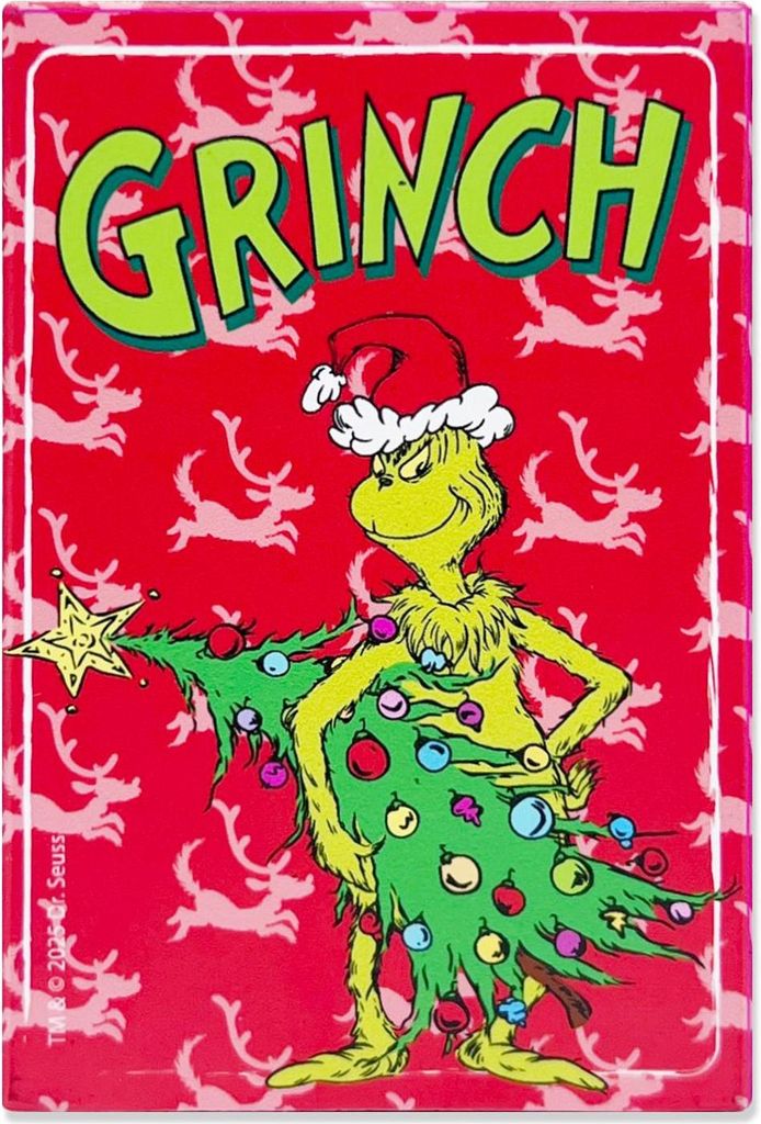 The Grinch Magnet Set 2-teilig rot – Magnete für Kühlschrank & Tafel