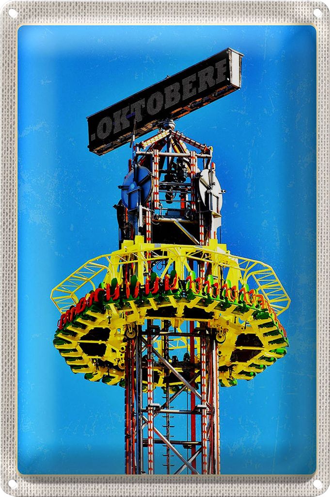 Blechschild Reise 40x30cm München Kirmes Feier