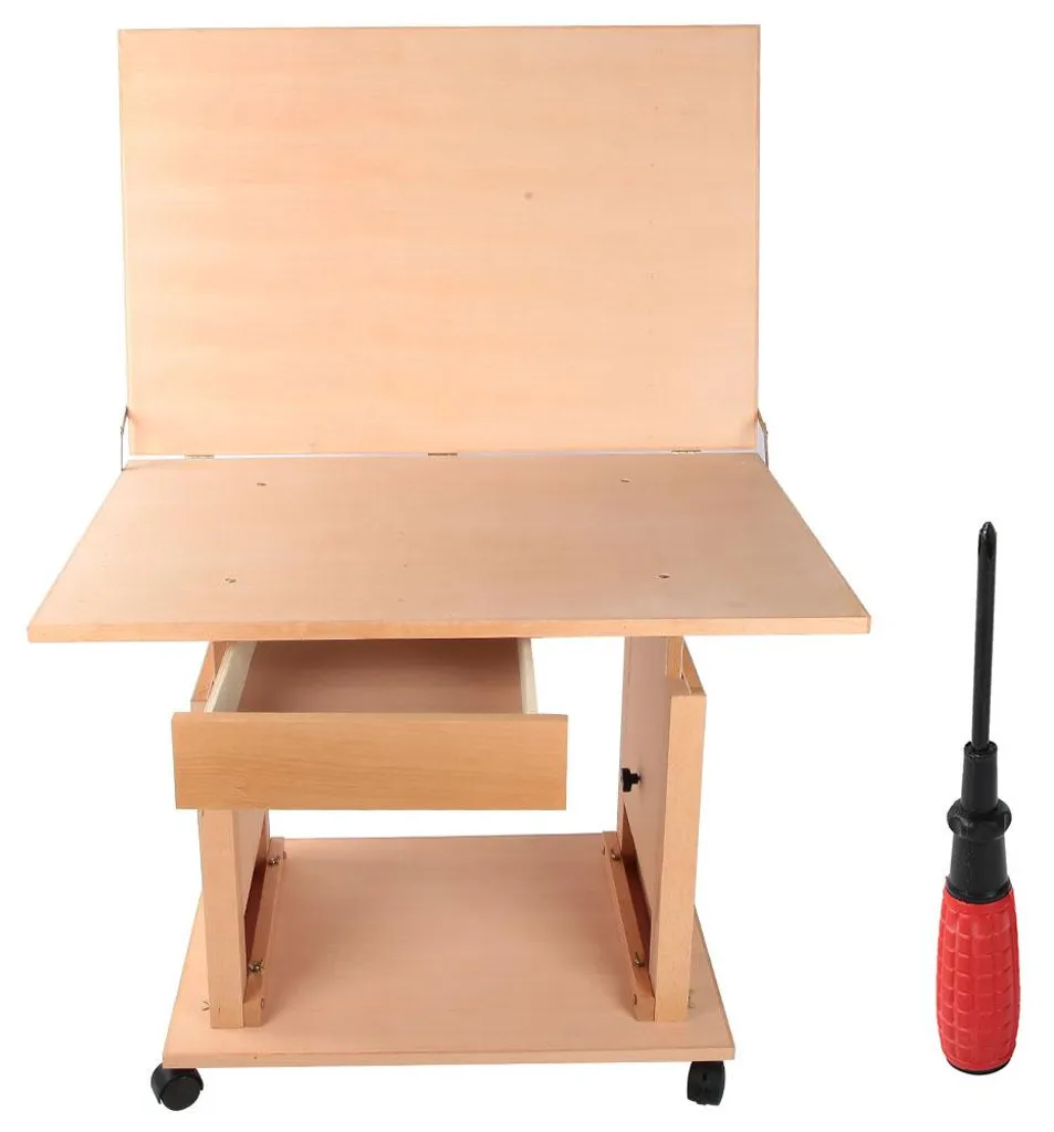 Chevalet de peintre en bois naturel ajustable pour l'art et l'atelier
