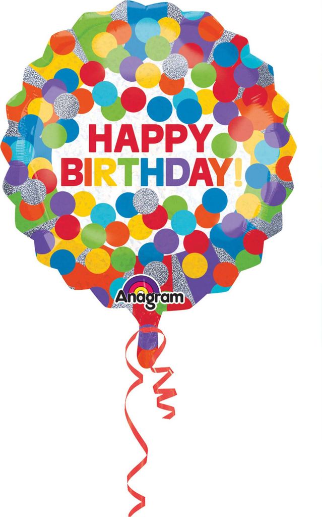 amscan Folienballon Jumbo Happy Birthday Rainbow Ø71cm