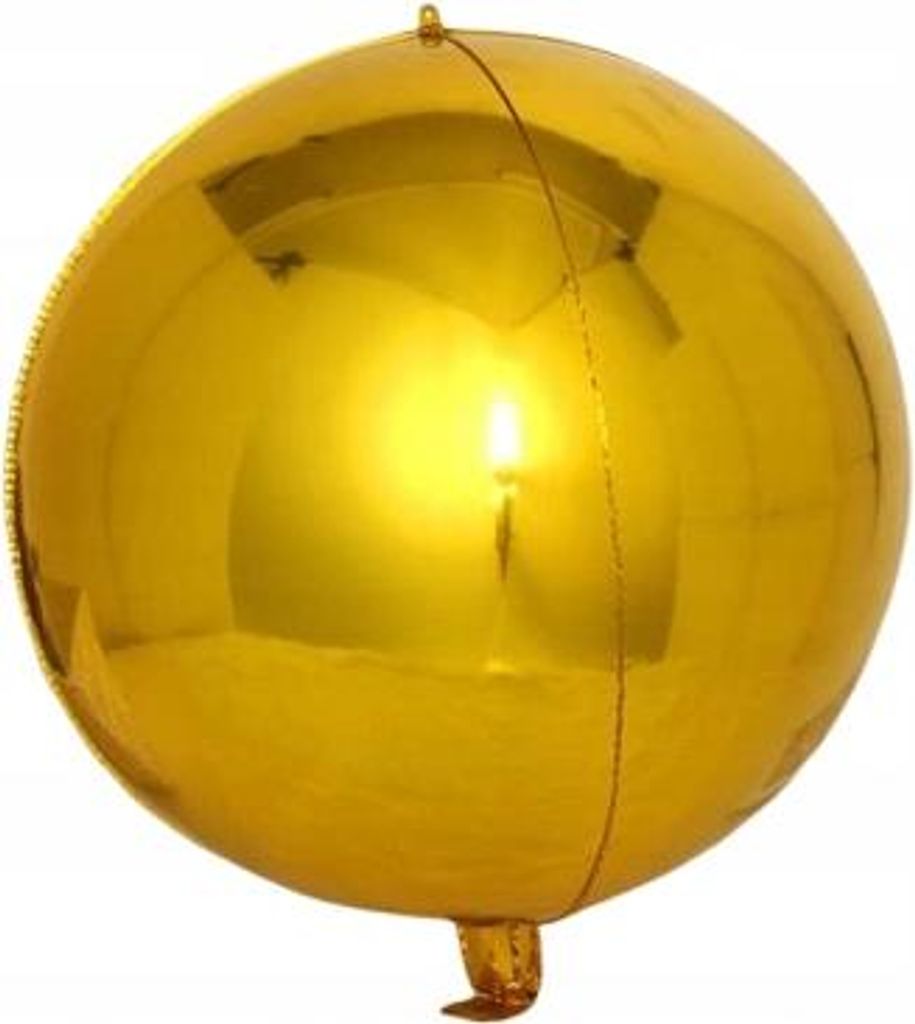 JEDNA SZTUKA Balon ZŁOTY 4D w kształcie ZŁOTEJ KULI 43cm Zdjęcie produktu 