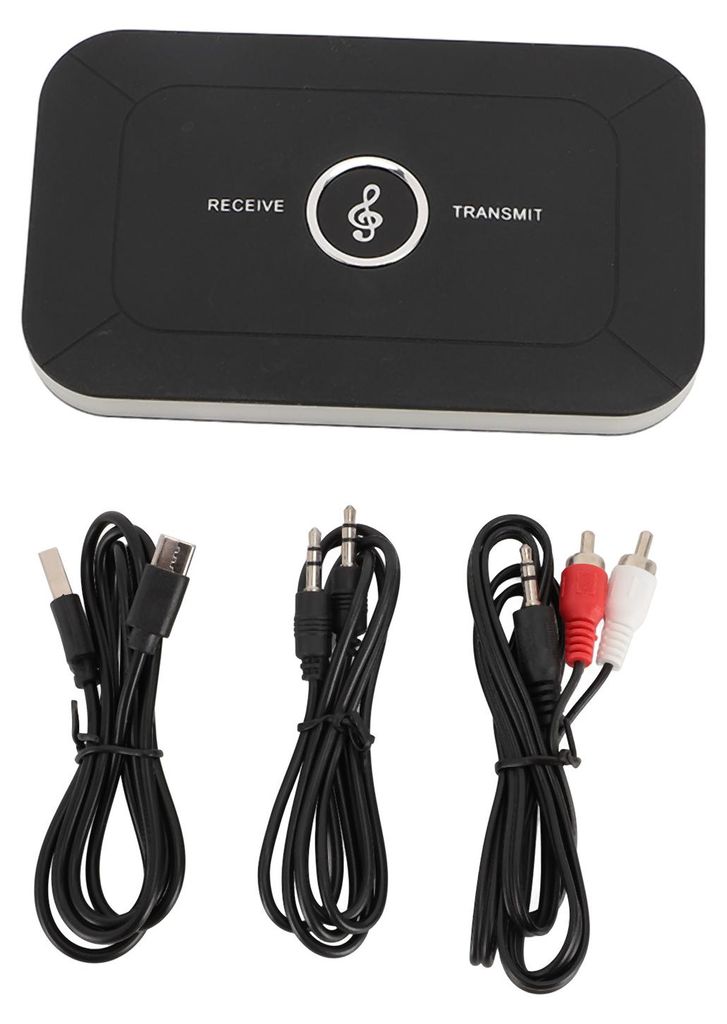 Bluetooth 5.0 Sender Empfänger 2 in 1 Adapter 3,5 mm Schnittstelle ANC und AEC HiFi Wireless für Telefon Tablet