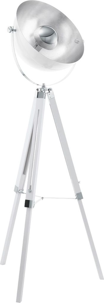 EGLO Stehleuchte COVALEDA Weiß und Silber 49877 Produktbild 
