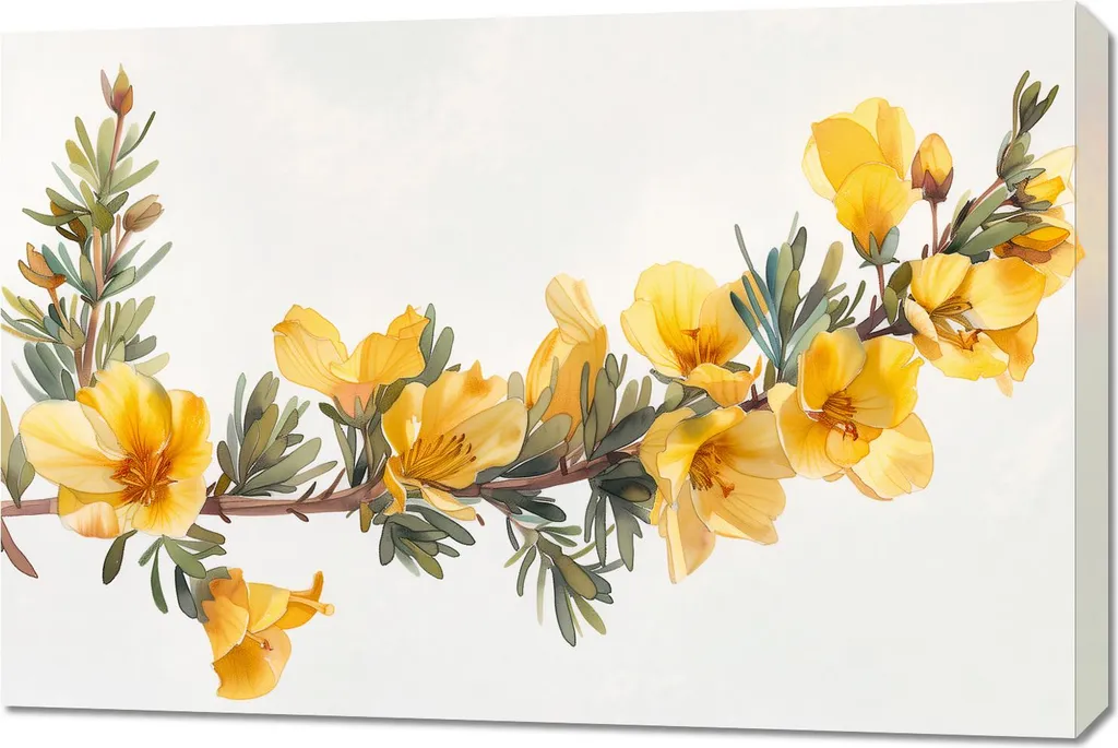 Quadro 90x60 Fiori Gialli - Idea Regalo Arredo Casa e Ufficio