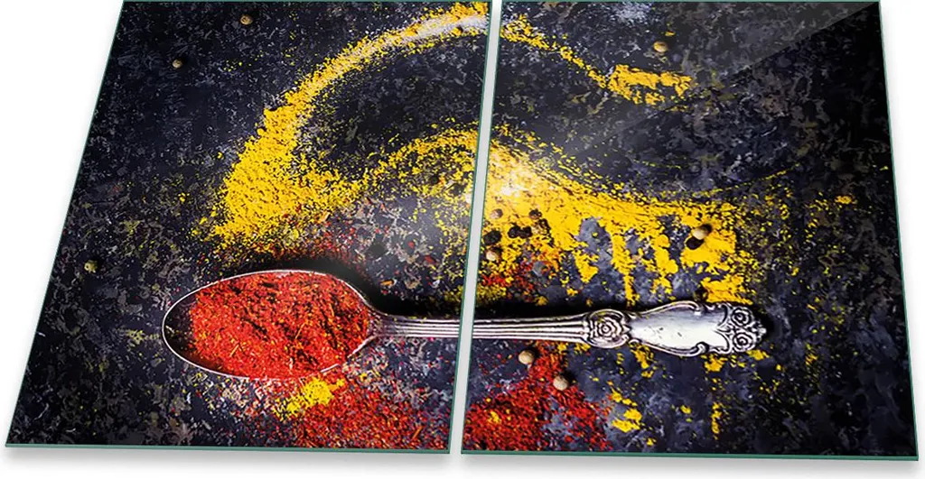 Piastre di copertura per fornelli Ceran splashback in vetro universale 2 pezzi 2x40x52 spezie colorate