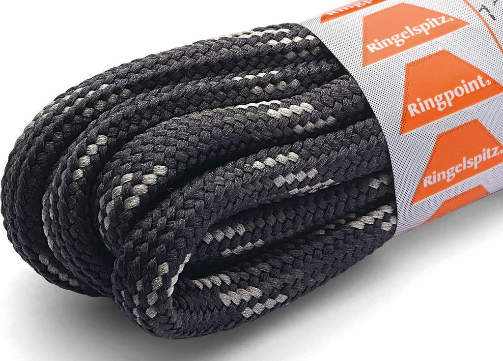 RINGELSPITZ - Trekking Schnürsenkel - 150 cm, grau/d'grau/blausilber