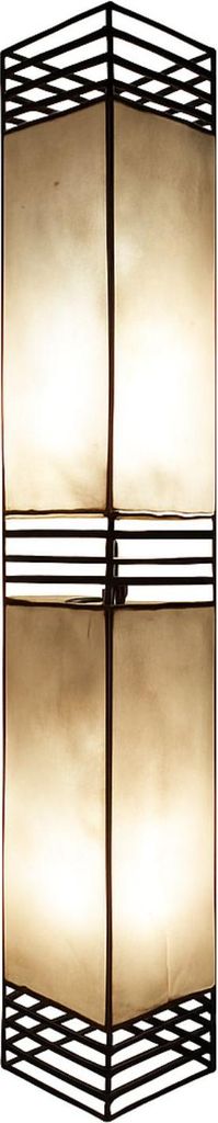 Orientalische Stehlampe Koutoubia Natur 120cm Lederlampe Hennalampe Lampe | Marokkanische Design Stehlampen aus Metall, Lampenschirm aus Leder | Or...