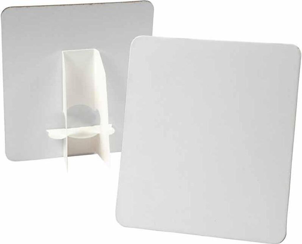 Creativ Company Dekoteller, Größe 17x19 cm, Stärke 2 mm, weiß, 5 Stück 1 Box