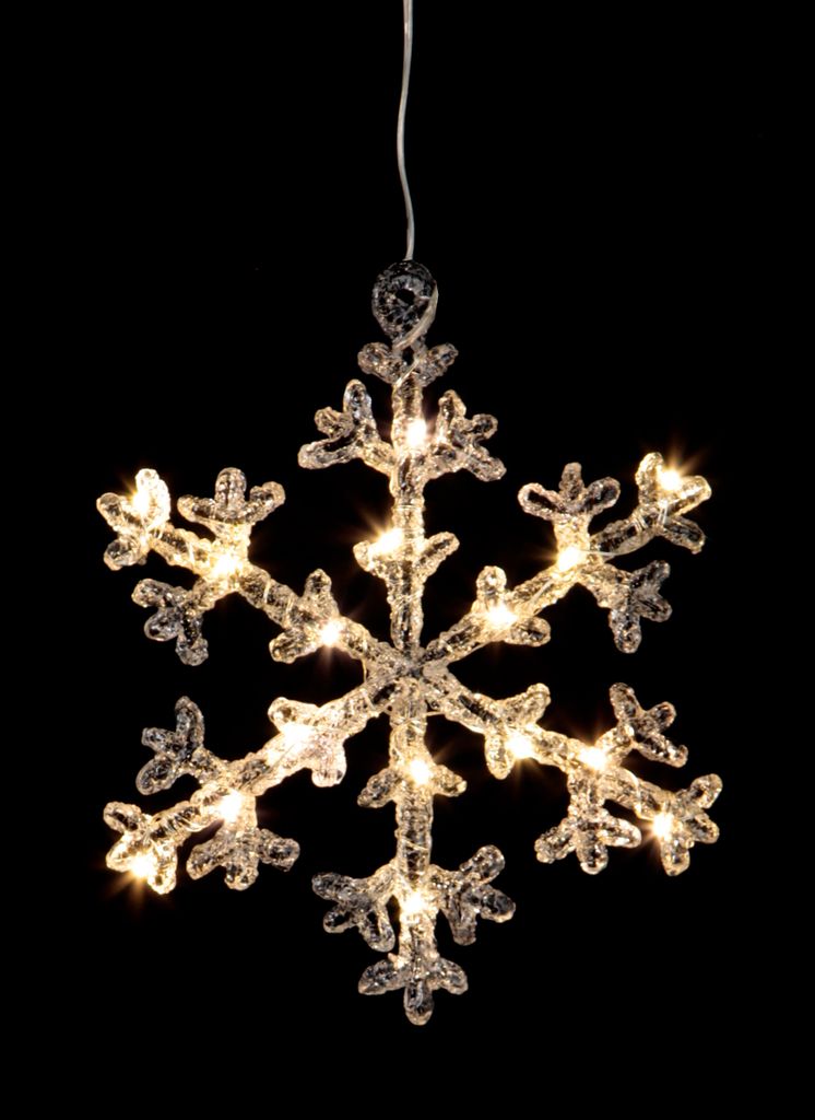 Śnieżynka wisząca biała ciepła Led ICY 16 cm na baterie Zdjęcie produktu 8