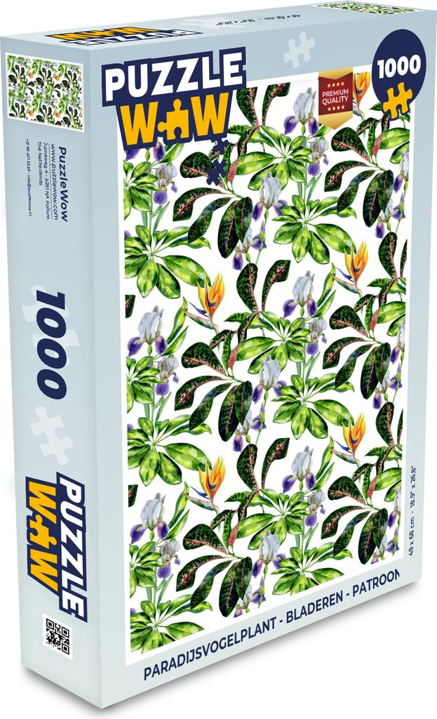 MuchoWow Puzzle 1000 Teile Paradiesvogelpflanze - Blätter - Muster - Spielzeug - Alt und Jung - Spiele - Puzzeln