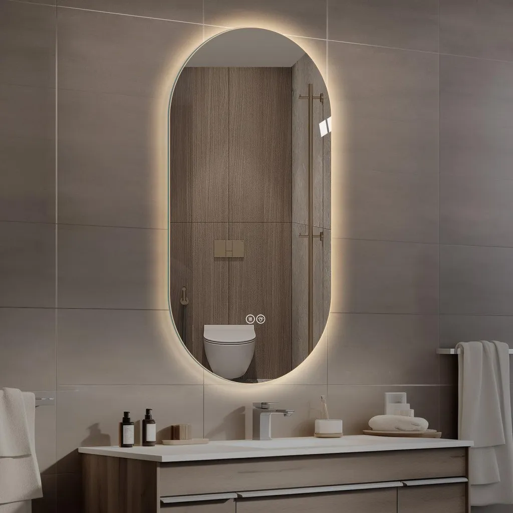 Miroir intelligent tactile 120 cm anti-buée, éclairage LED modulable - 2