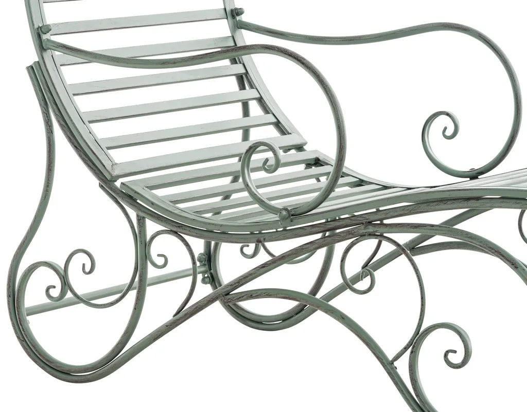 Chaise longue de jardin Amiens en aluminium gris anthracite design