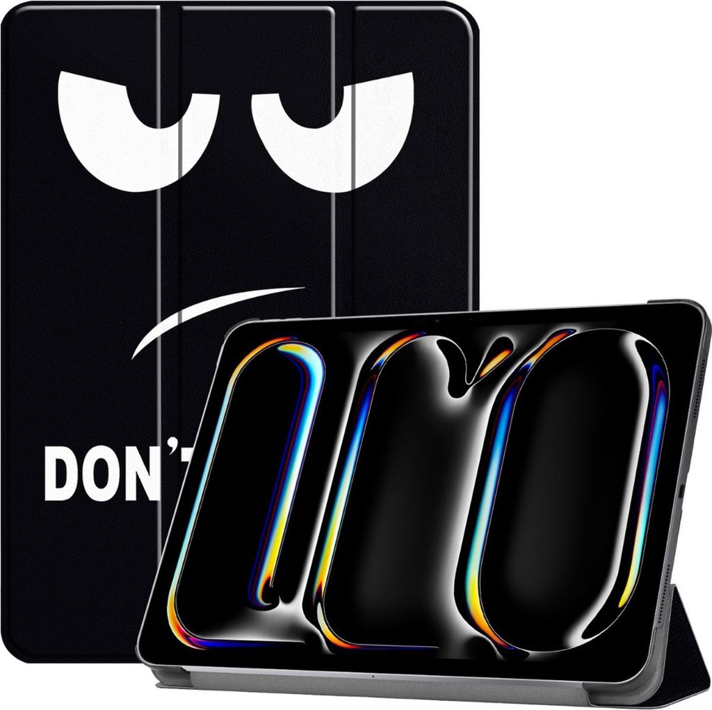 Hoozey - Hülle kompatibel mit Apple iPad Pro 13 (2024) - 13 Zoll - Mit Auto/Wake-Funktion - Kunstleder Tablet Case Schutzhülle - Fass mich nicht an
