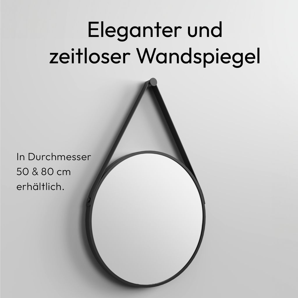 Wandspiegel Badezimmerspiegel TALOS Black Style Spiegel Produktbild 