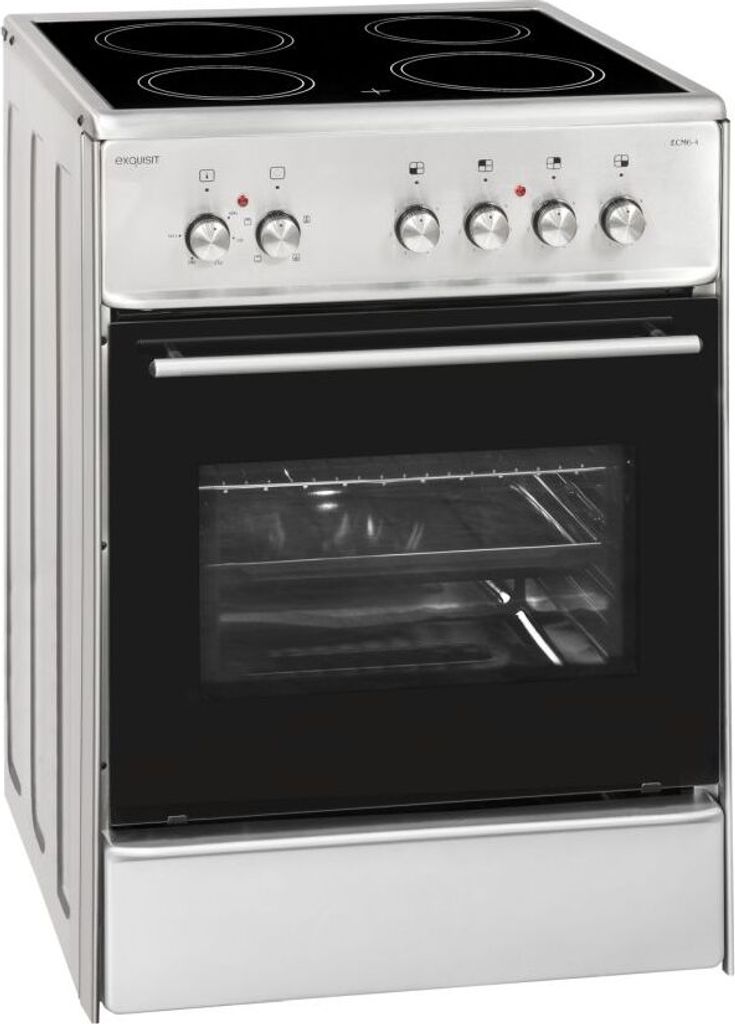 Exquisit ECM6-4 Inox, Kuchenka wolnostojąca, Stal Zdjęcie produktu 