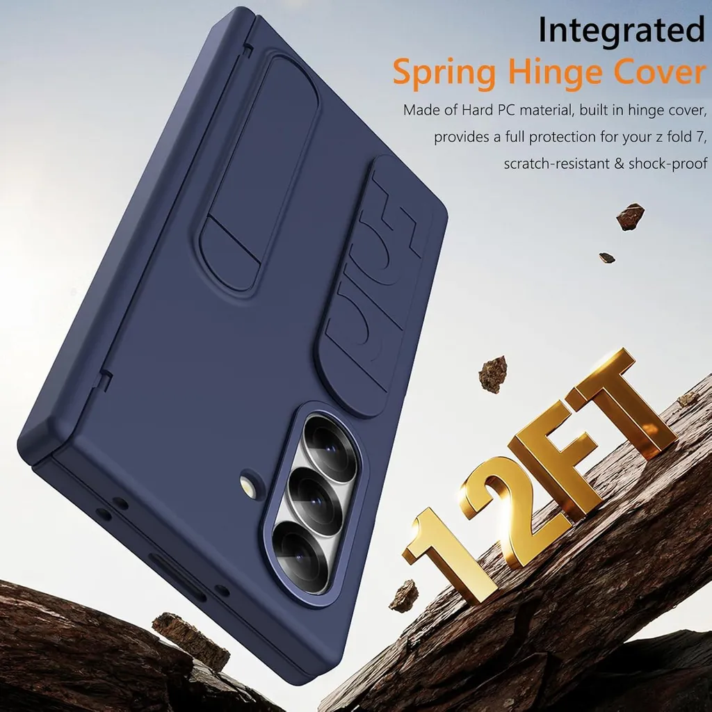 Offerta Custodia Samsung Z Fold 7 Blu - Protezione Integrale e Grip - 7