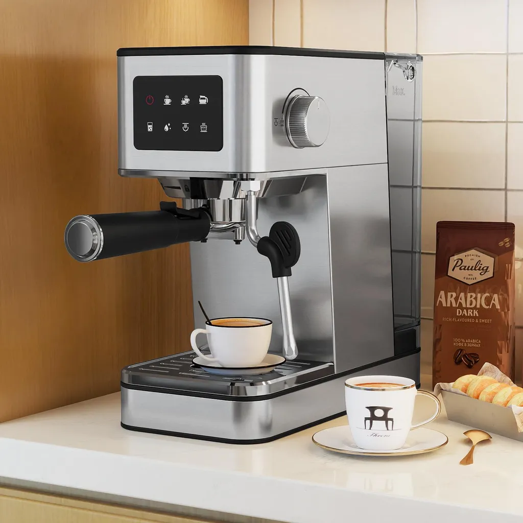 Machine à café espresso pour cappuccino maison avec mousseur à lait