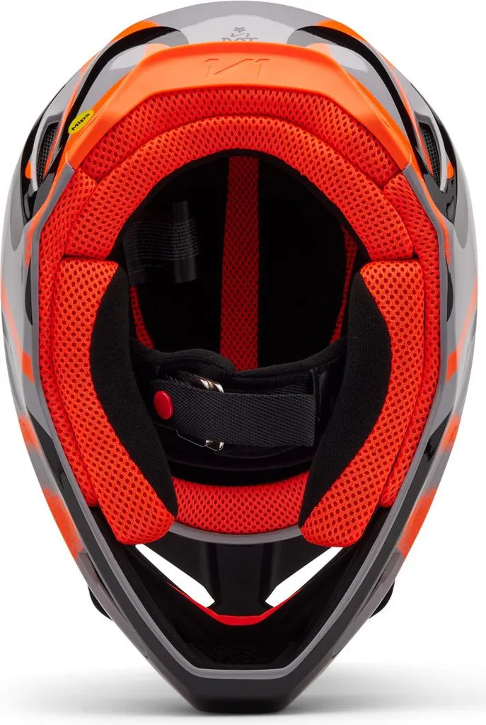 Casque cross Fox V1 Emotion noir et orange avec ventilation active