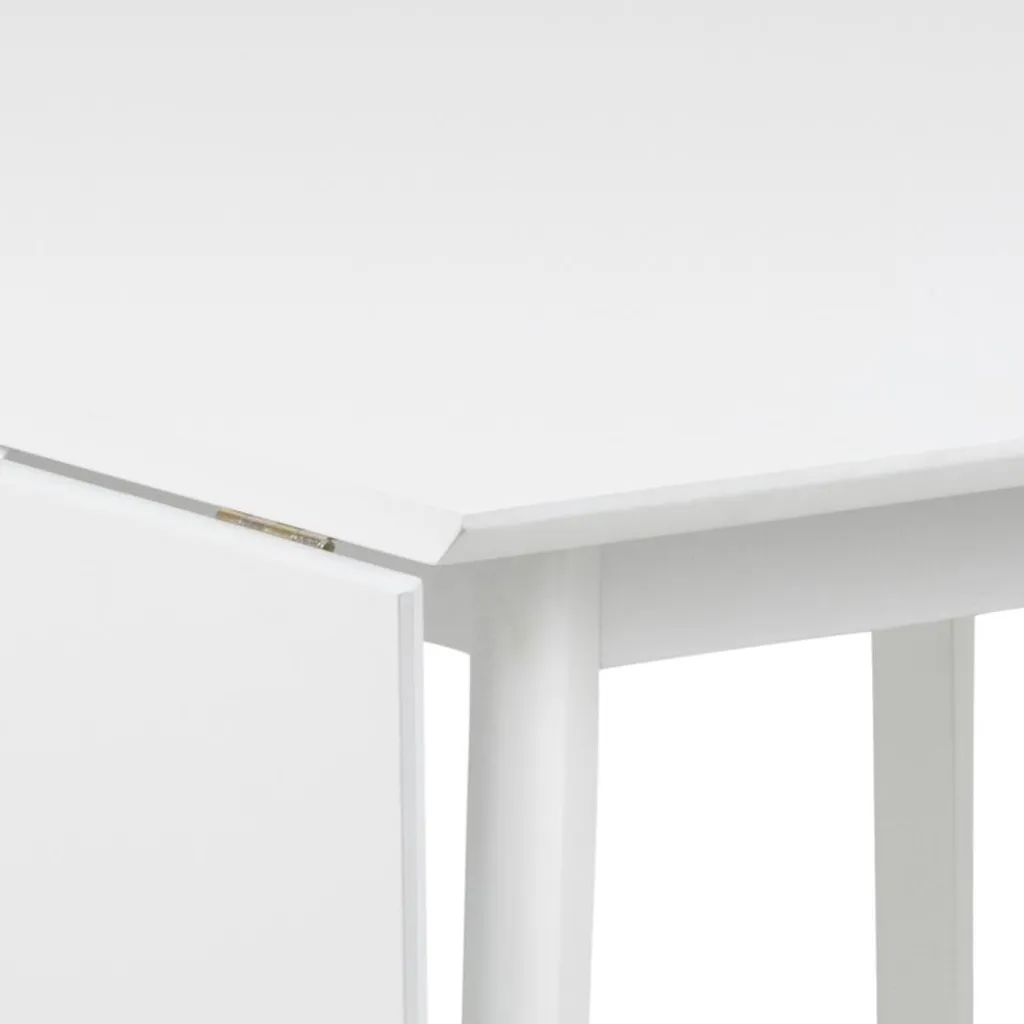 Table de repas rectangulaire blanche Roxby avec étagère basse intégrée