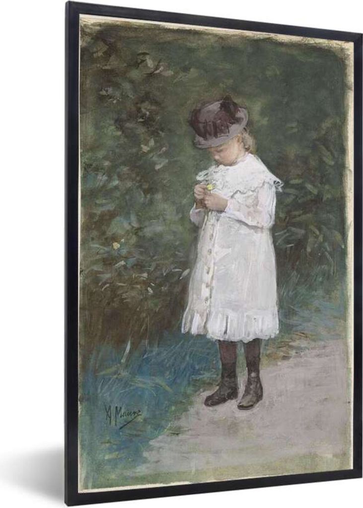 MuchoWow Gerahmtes Poster Elisabeth Mauve - Gemälde von Anton Mauve 40x60 cm - Poster mit Schwarzem Bilderrahmen Wandposter Rahmen Foto Bilder -...