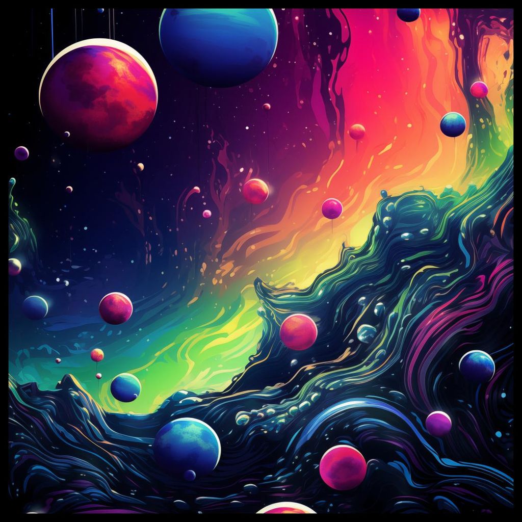 Plakat 60x60cm Kaleidoskop der Galaxien