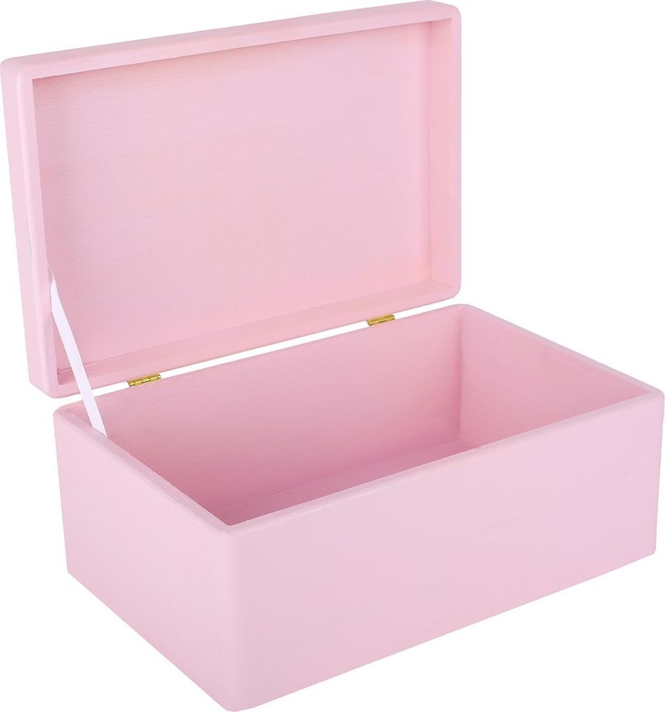 Creative Deco Boite de Rangement en Bois Rose 30 x 20 x 14 Image du produit 