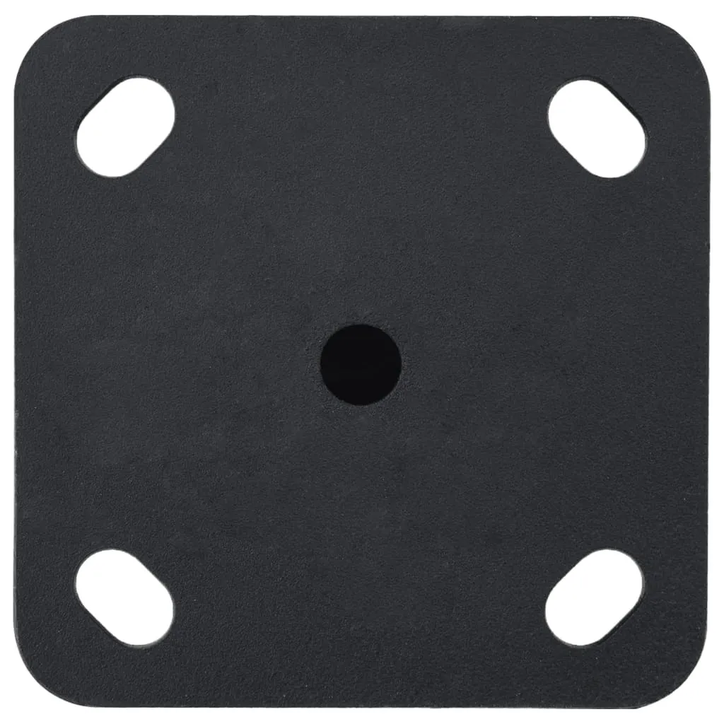Pied de parasol noir mat en acier robuste pour mâts de 32 à 38 mm Ø - 5