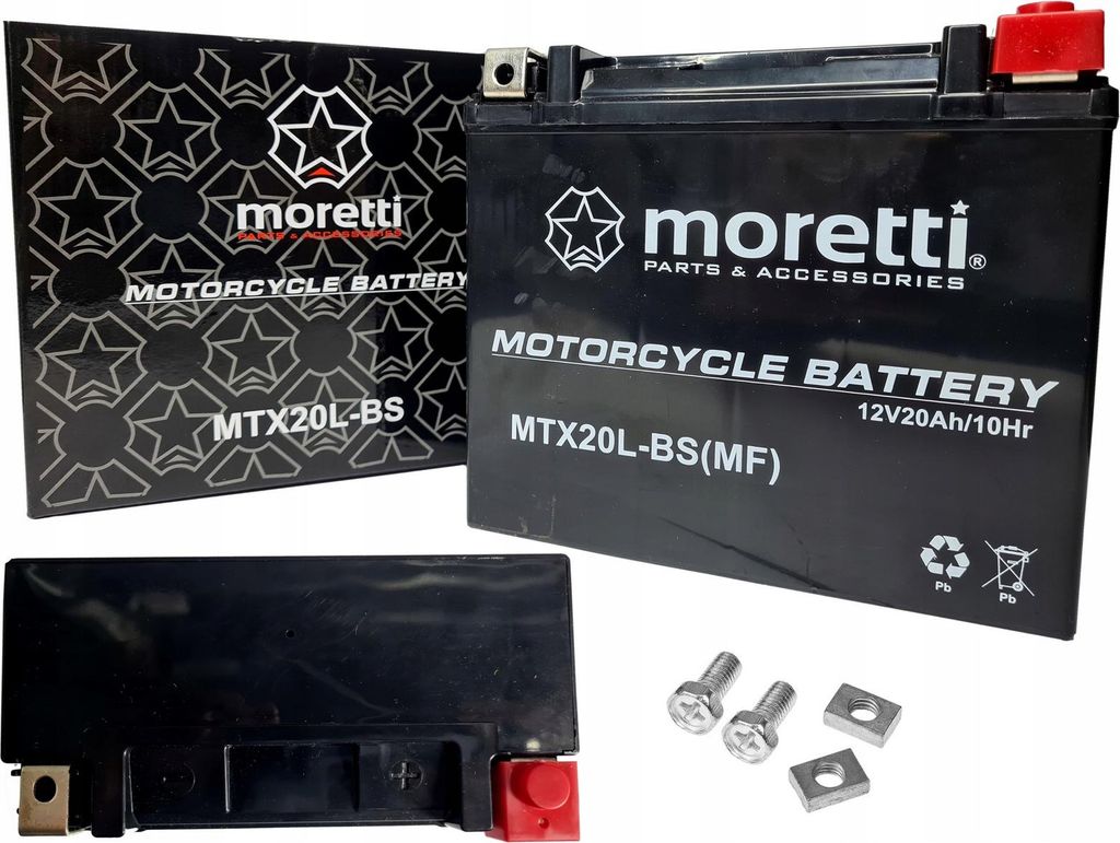 Gel-Batterie MTX20L-BS 12V 18Ah 270A Moretti für Quad Can-Am CF Moto