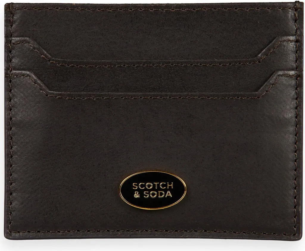 Scotch & Soda Cardholder Pelle Walnut - Portacarte Marrone Multicolore