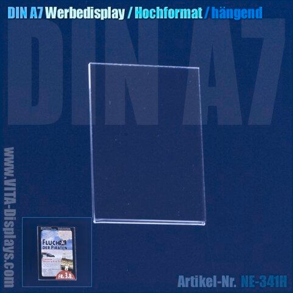 DIN A7 Werbe-Display / hängend (OL) (10 Stück)