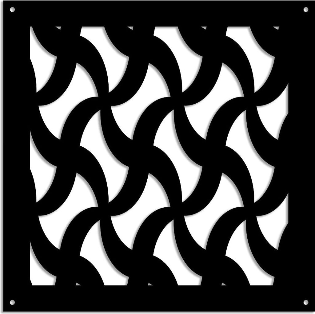 NINJA – Perforiertes PVC–Panel – Sonnenschutz 48x48 cm schwarz