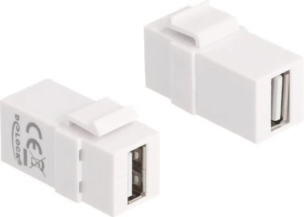 Modulo Keystone USB 2.0 Bianco per Rack e Scrivanie Delock 86317