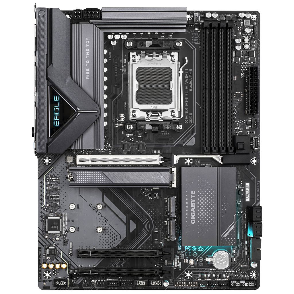 Gigabyte X870 EAGLE WIFI7 - Motherboard - ATX - Socket AM5 - AMD X870 Chipsatz - USB-C 3.2 Gen 2x2, USB4, USB 3.2 Gen 1, USB 3.2 Gen 2 - 2.5 Gigabi...