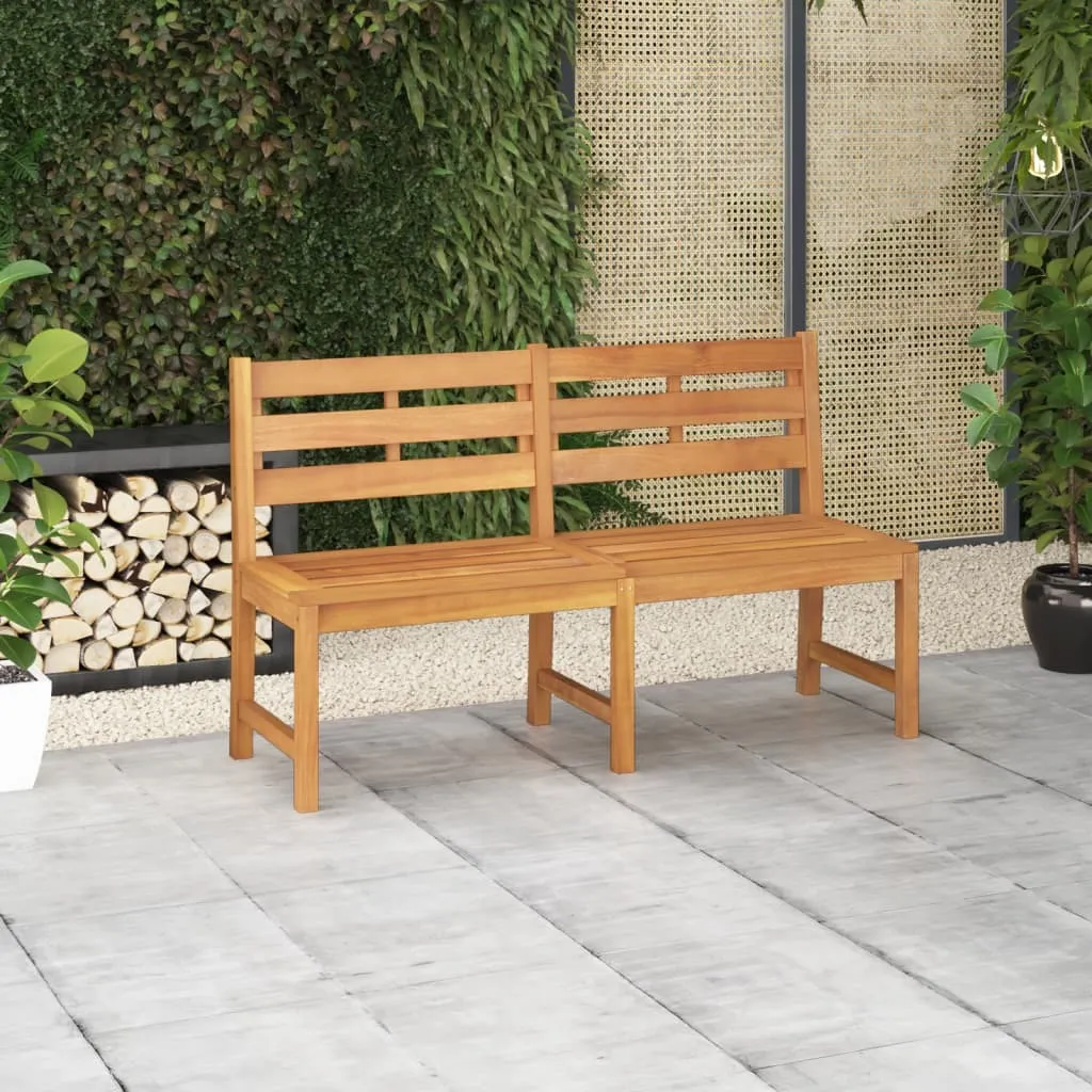 Banc de jardin 150 cm teck massif de style rustique pour 3 places