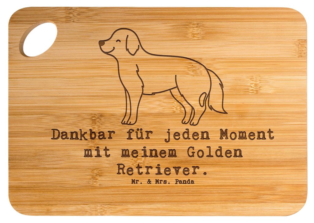 Mr. & Mrs. Panda Schneidebrett Golden Retriever Moment - Transparent - Geschenk, Küchenbrett, Goldie Hund, schneidbrett, Frühstücksbrettchen, Br...