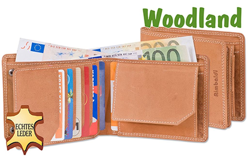 Woodland® Querformatbörse mit Platz für 11 Kreditkarten aus Produktbild 