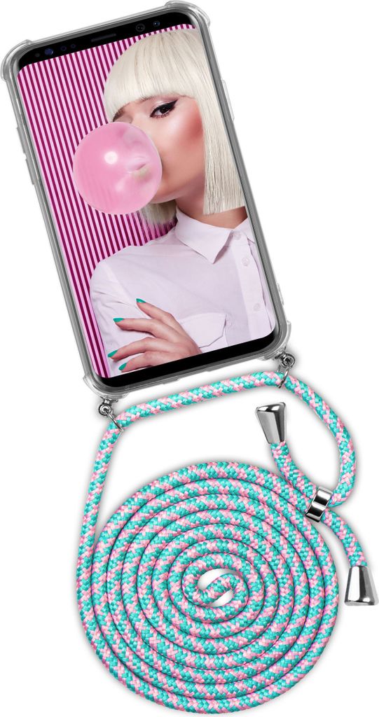 TWIST-Case + TWIST-Cord für Samsung Galaxy S8, Farbe:Bubblegum (Silber)
