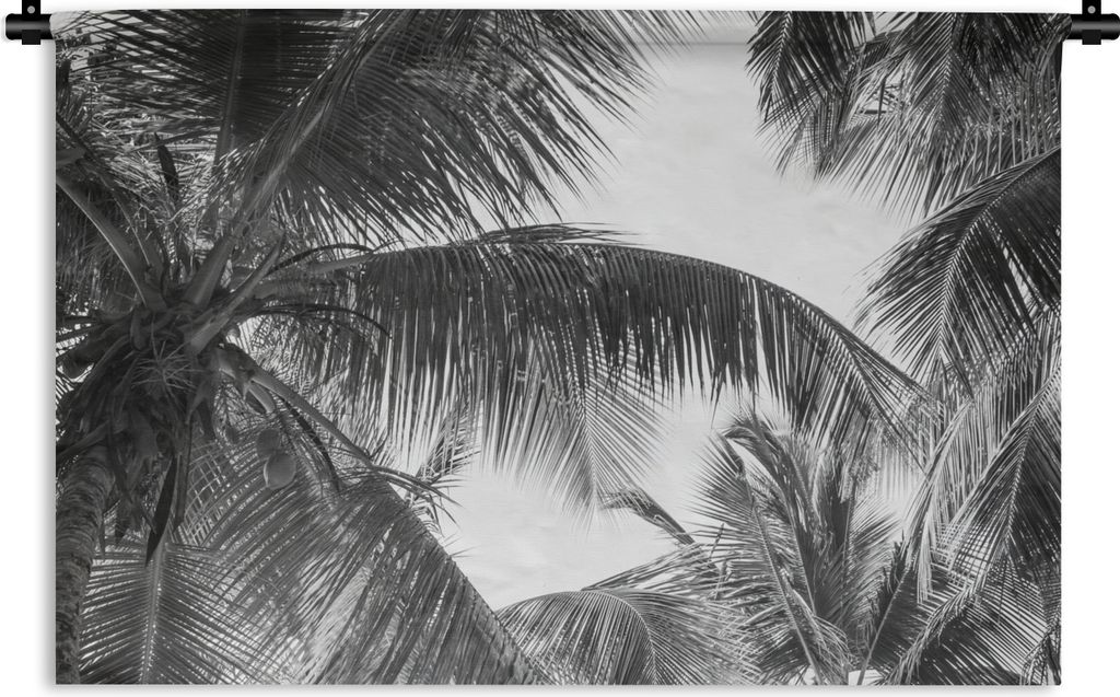 MuchoWow Wandteppich Wandbehang Palmwedel - Vintage - Natur 150x100 cm Tapisserie Dekoration Wandtuch - Waschbar - Tapisserien - Wand-Decke