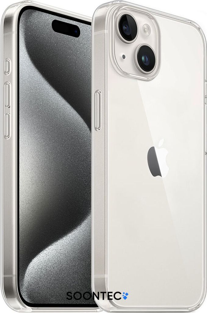 Backcover, SOONTEC Hülle für iPhone 15 Plus, Clear Case, Eleganter Schutz für Smartphon aus transparentem Premium Acryl