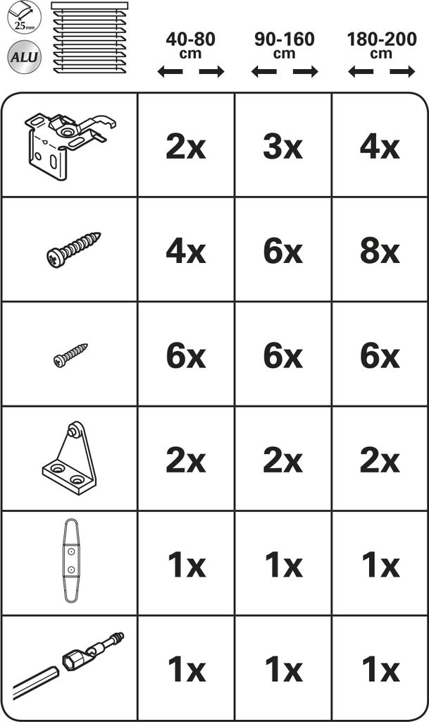Gardinia Aluminium-Jalousie 25 mm beige 120 x 175 cm