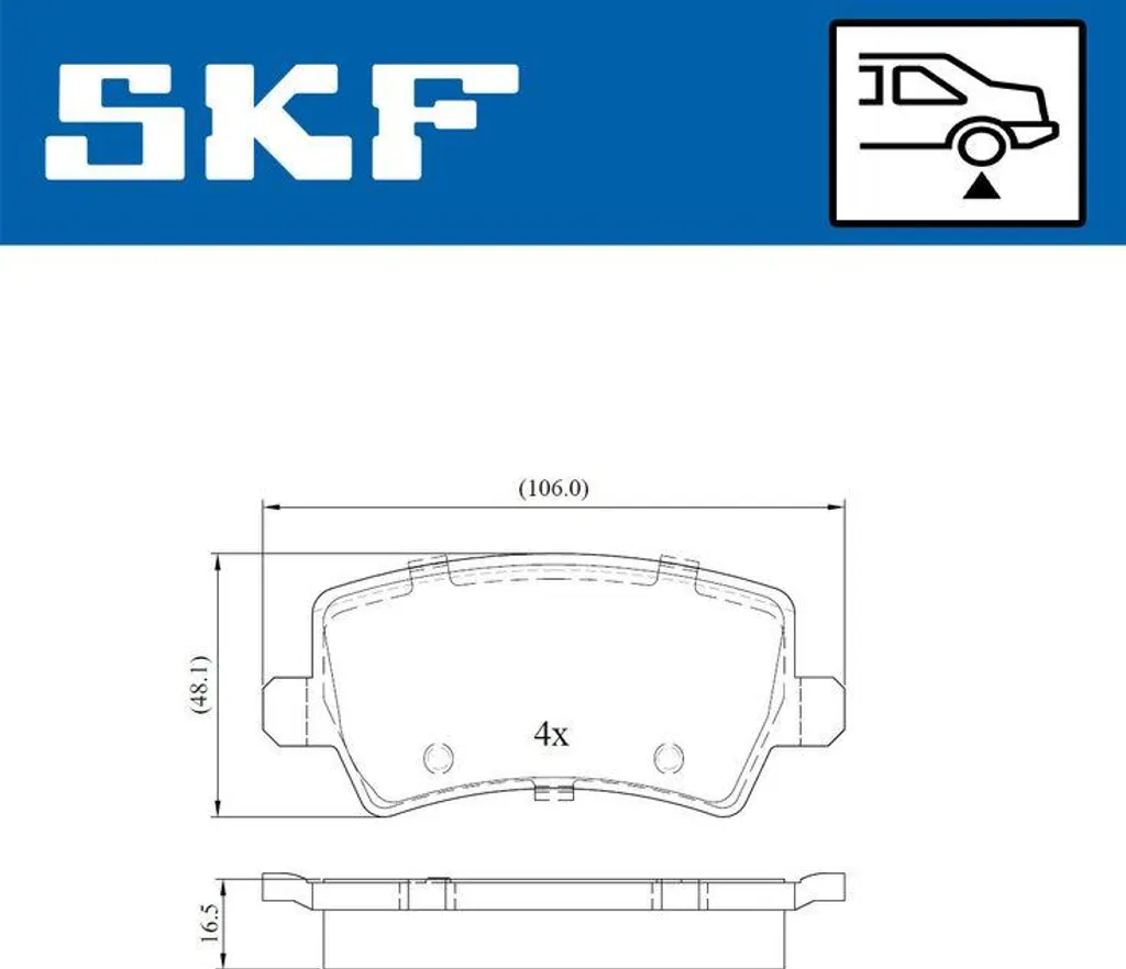 SKF VKBP90027 Jeu de Plaquettes de Frein à Disque OE 1426143 pour Volvo