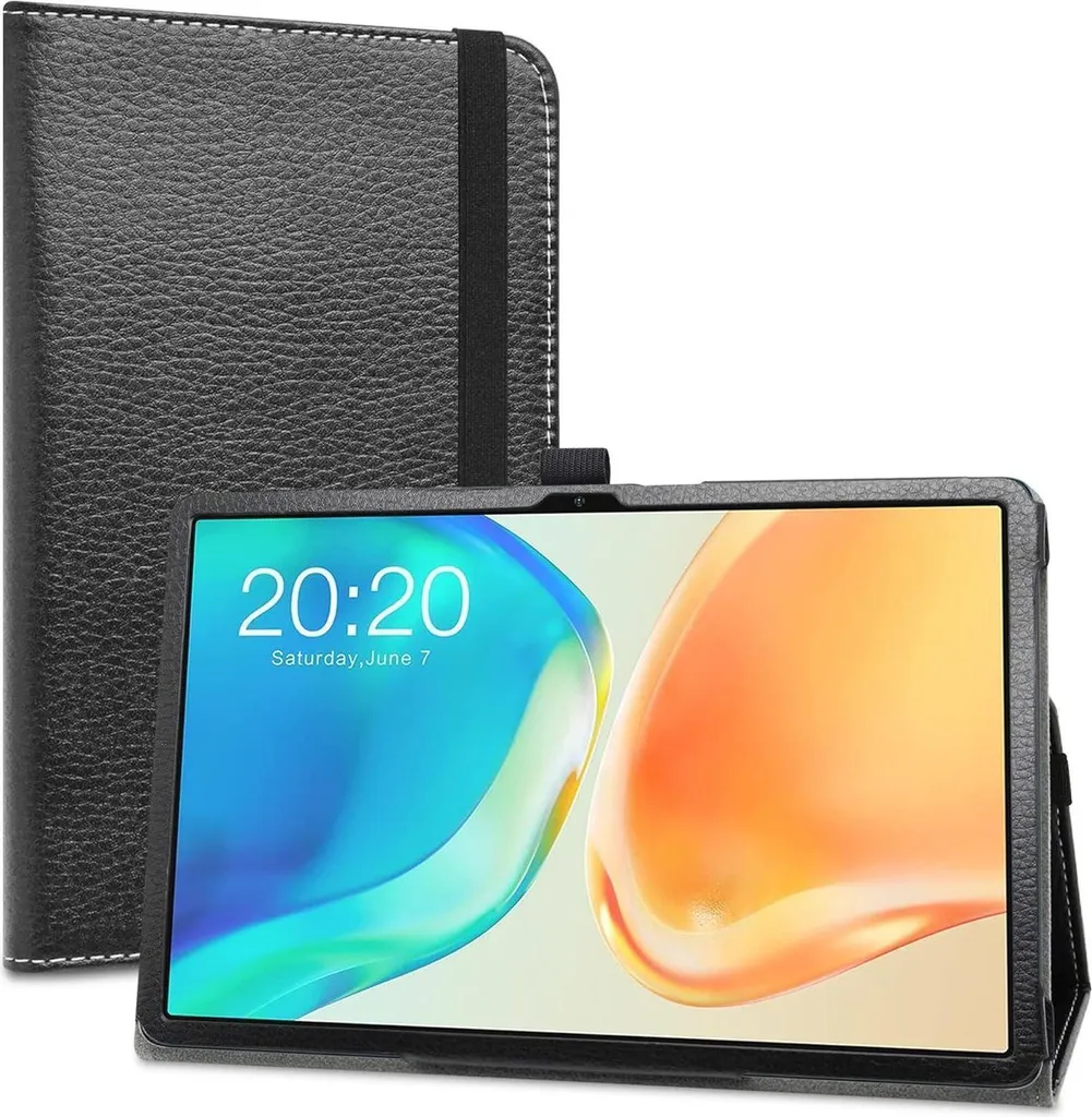 Custodia Executive LiuShan per Teclast M40 Plus: Pelle PU Nera