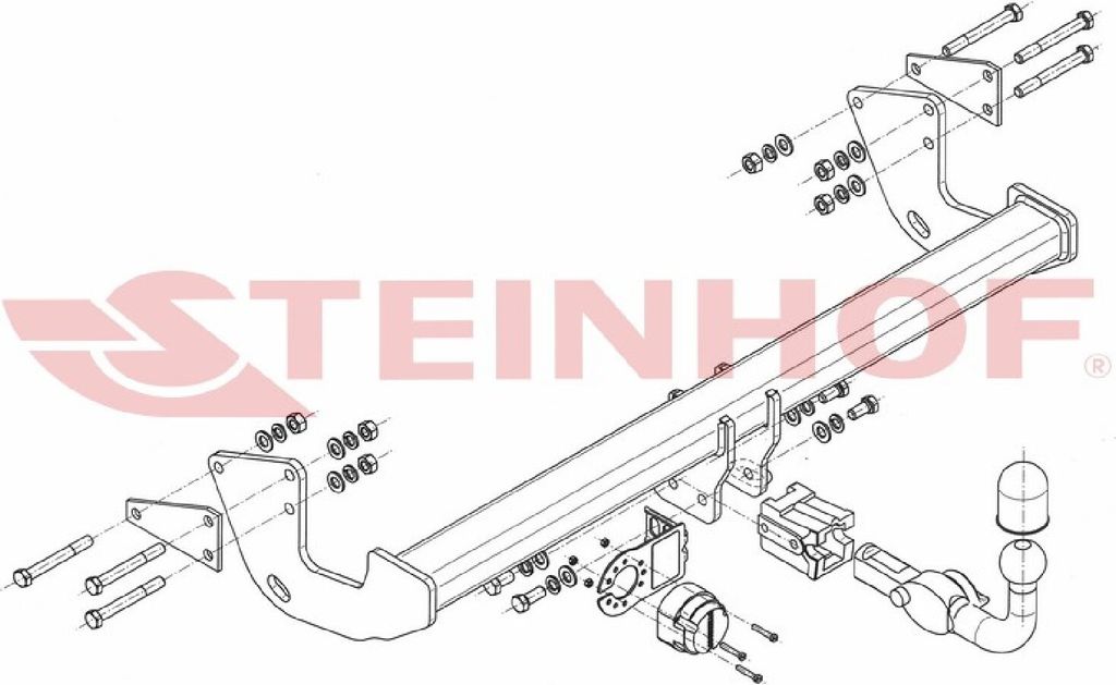 Z547195 Anhängerkupplung passend für MERCEDES V-Class 2014- abnehmbar