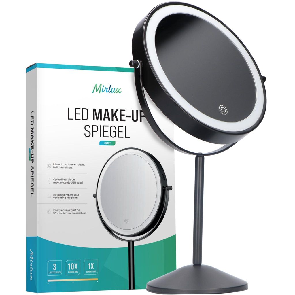 Mirlux Make-up-Spiegel mit LED-Beleuchtung - 10-fache Produktbild 