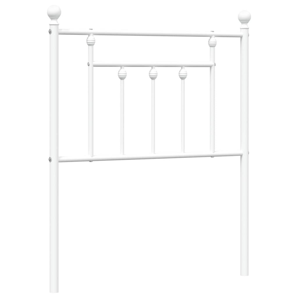 vidaXL Ersatz-Kopfteil Metall Weiß 75 cm